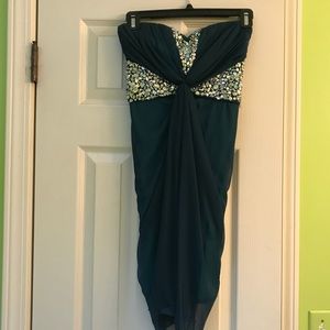 As U Wish Blue/Green Homecoming Dress
